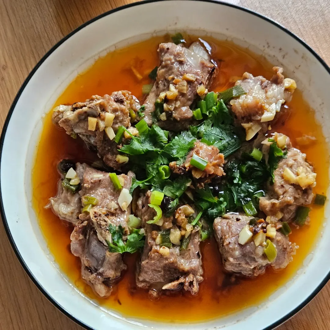 steam pork rib with garlic and black bean